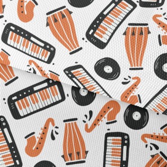 Hand Drawn Jazz Doodles Waterproof Oxford