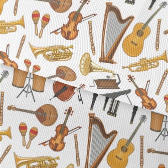 Classic Retro Musical Instrume Waterproof Oxford