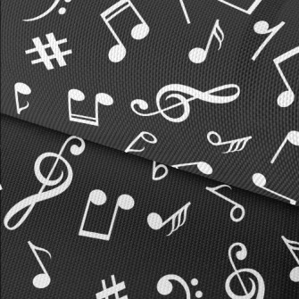 Musical Note Symbol Pattern Waterproof Oxford