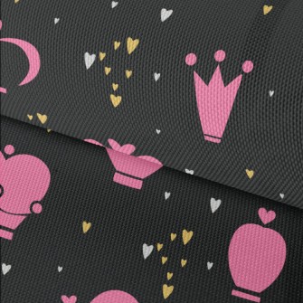 Cartoon Pink Crown Waterproof Oxford