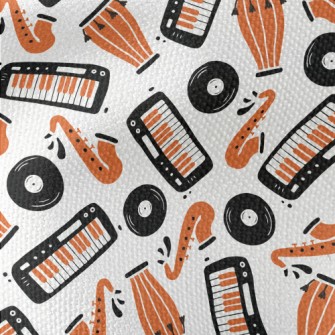 Hand Drawn Jazz Doodles Waterproof Canvas