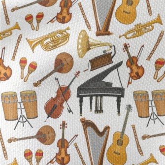 Classic Retro Musical Instrume Waterproof Canvas