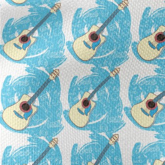 Blue Electric Guitar Waterproof Canvas