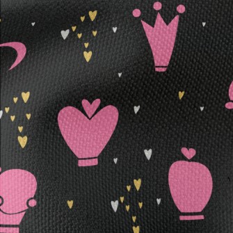 Cartoon Pink Crown Waterproof Canvas