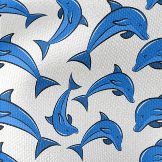 Blue Dolphin Pattern Waterproof Canvas