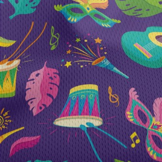 Brazilian Carnival Athletic Mesh Flat Back