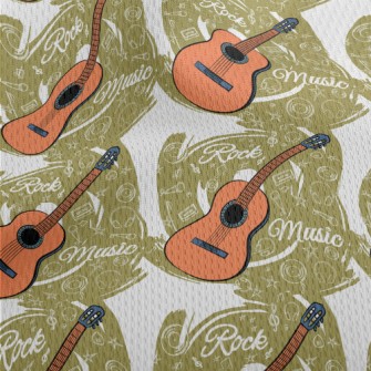 Guitar And Rock Athletic Mesh Flat Back