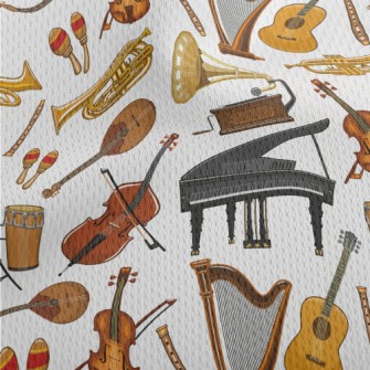 Classic Retro Musical Instrume Athletic Mesh Flat Back