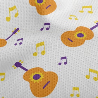 Sunshine Hand-painted Guitar Athletic Mesh Flat Back