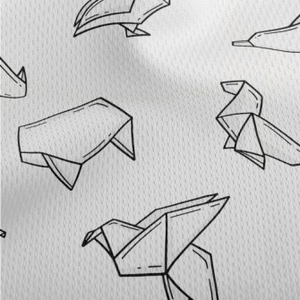 Cute Origami Animals Athletic Mesh Flat Back