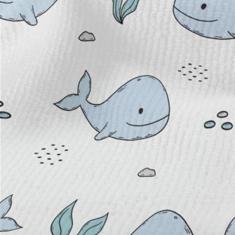 Hand Drawn Cute Whale Terry