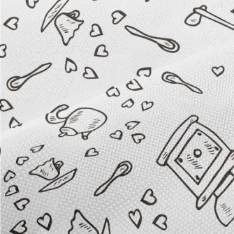 Hand Drawn Love Coffee Performance Linen