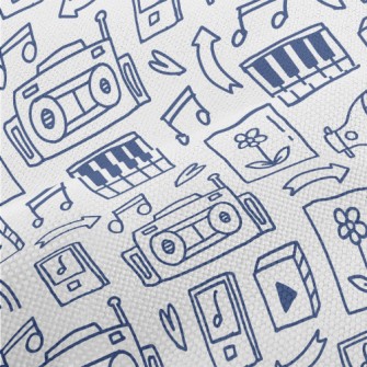 Music Player Doodle Performance Linen
