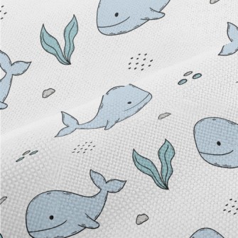 Hand Drawn Cute Whale Performance Linen
