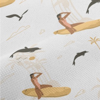 Surfing Season Illustration Performance Linen