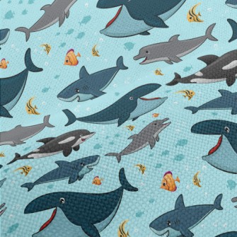 Cartoon Smiling Marine Life Performance Linen