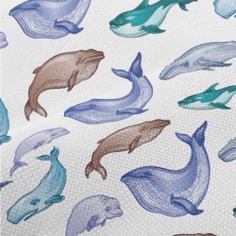 Colorful Whale Illustration Performance Linen