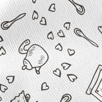 Hand Drawn Love Coffee Standard Corduroy