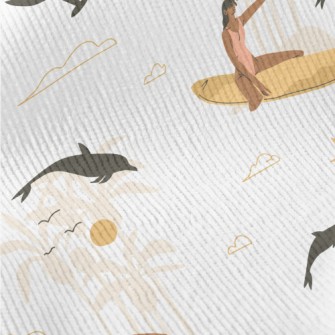 Surfing Season Illustration Standard Corduroy