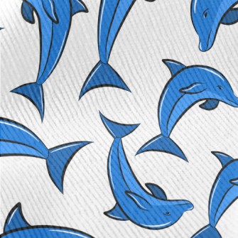 Blue Dolphin Pattern Standard Corduroy