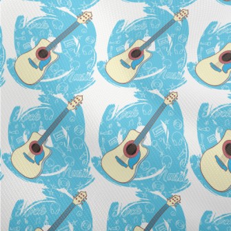 Blue Electric Guitar Dobby