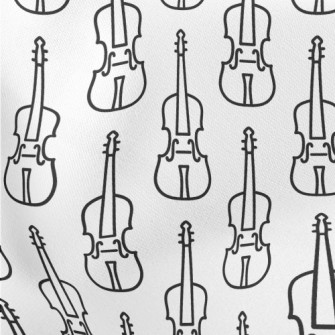 Simple Violin Pattern Stretch Ponte