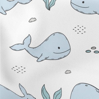 Hand Drawn Cute Whale Stretch Ponte