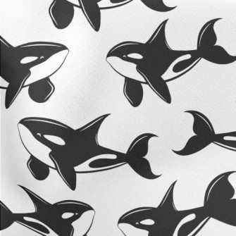Cute Killer Whale Pattern Stretch Ponte