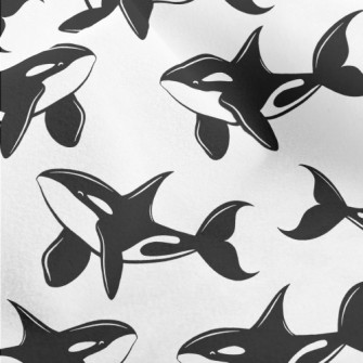 Cute Killer Whale Pattern Micro Fleece