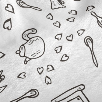 Hand Drawn Love Coffee Minky