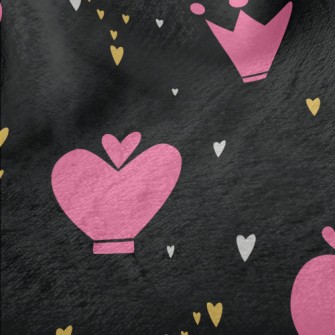 Cartoon Pink Crown Minky