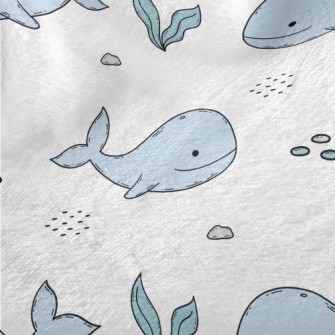 Hand Drawn Cute Whale Minky