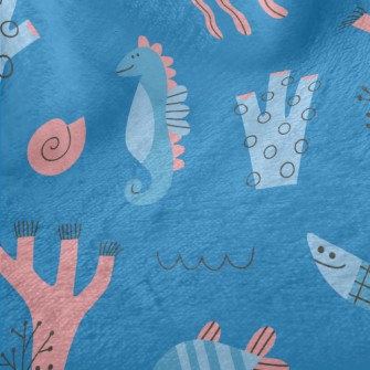 Cartoon Cute Marine Life Minky