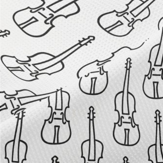 Simple Violin Pattern Piqué