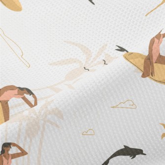 Surfing Season Illustration Piqué