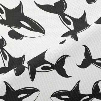 Cute Killer Whale Pattern Piqué