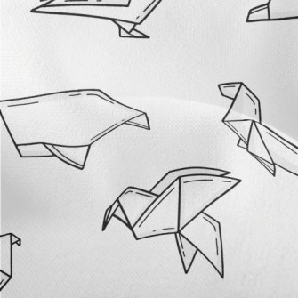 Cute Origami Animals Lightweight Performance Linen