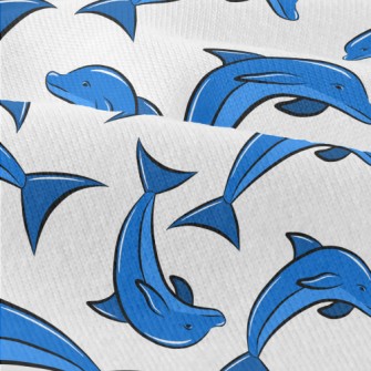 Blue Dolphin Pattern Modern Jersey