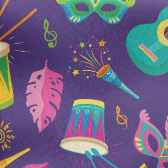 Brazilian Carnival Jersey Backed Fleece