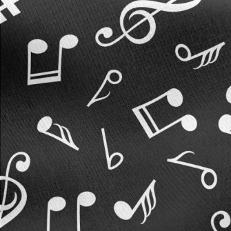 Musical Note Symbol Pattern Jersey Backed Fleece