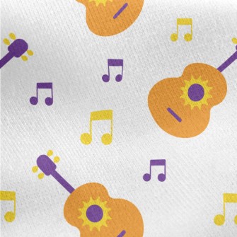 Sunshine Hand-painted Guitar Jersey Backed Fleece