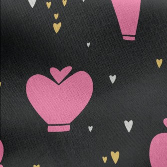 Cartoon Pink Crown Jersey Backed Fleece