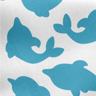 Blue Dolphin Silhouette Jersey Backed Fleece