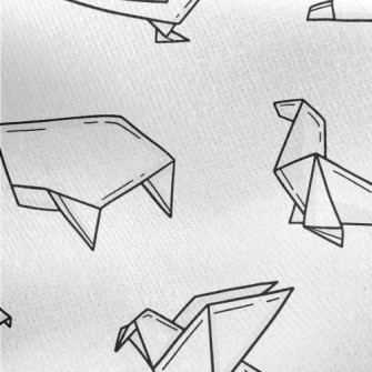 Cute Origami Animals Jersey Backed Fleece