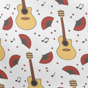 Fan And Guitar Pongee