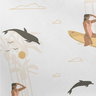 Surfing Season Illustration Pongee