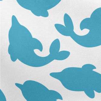 Blue Dolphin Silhouette Pongee