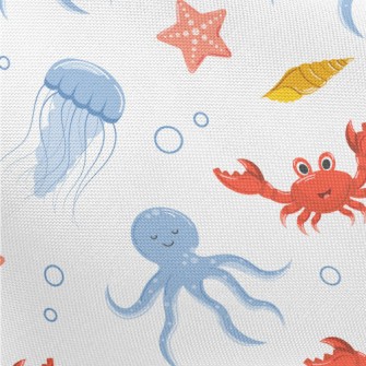 Cute Underwater Animals Pongee