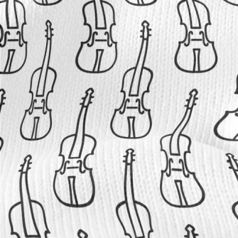 Simple Violin Pattern Stretch Jersey