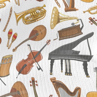 Classic Retro Musical Instrume Stretch Jersey